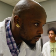 Dr. Grant works in a lab. 